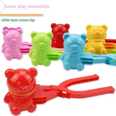 China MINI Bear Shape Snow Ball Fighting Clip Toy Plastic Clip Battle Bear Winter Snowball Outdoor Clip For Kid for sale