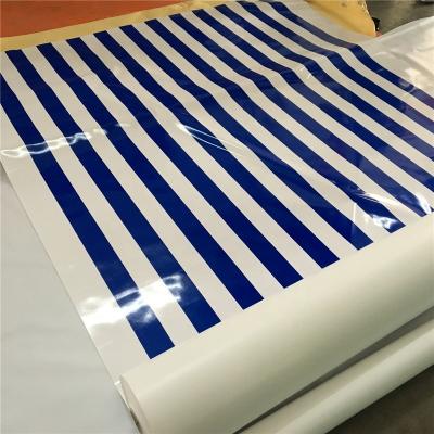 China Customized PVC Stripe Tarpaulin and Good Price PVC Tarpaulin Stripe For Awning for sale