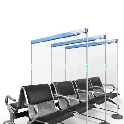 China Reusable Medical Isolation Screen For Connected Chairs In Public for sale