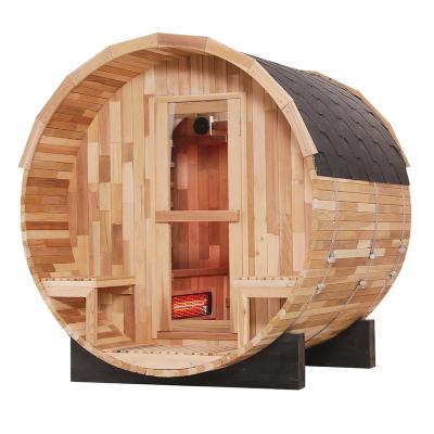 China Computer Control Panel Portable Cheap Far Infrared Dry Outdoor Barrel Sauna Room for sale