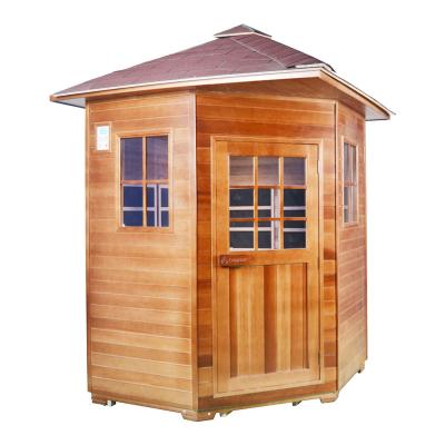 China With Transom Windows Wholesale Price Red Cedar Sauna Room Infrared Sauna Room For 3 Person for sale