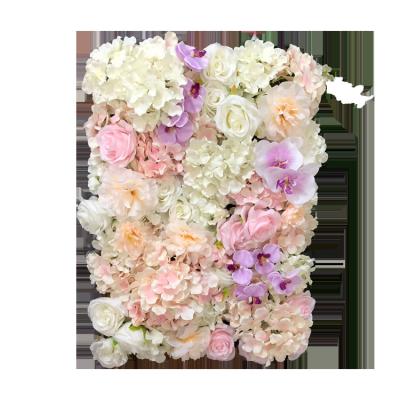 China Modern Wall Flowers Flower Paper Tropical Wall Rose Flower Wall Panel for Wedding Decoration for sale