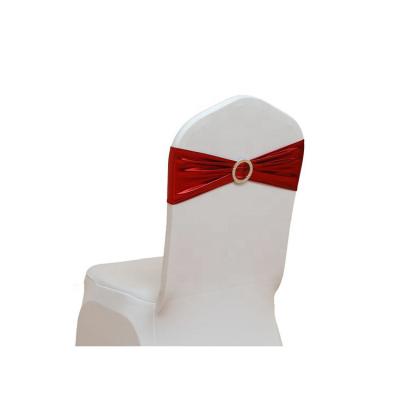 China Banquet Elastic Thanksgiving Wedding Party Red Stretch Spandex Chairs Sashes for sale