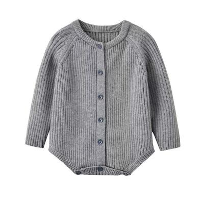 China New breathable eco-friendly baby core-spun yarn knitted striped long sleeve sweater in autumn and winter woolen baby clothes for sale