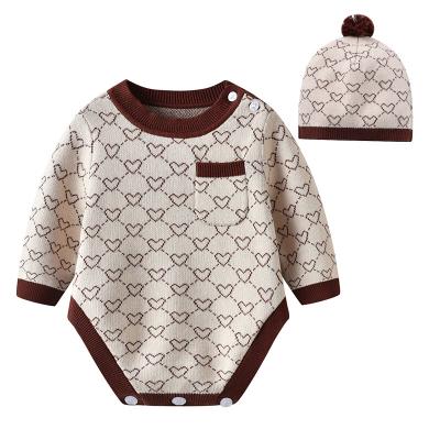 China New British Cotton Knitted Sweater Suit Wadding Pure Baby Rising Clothes Eco-friendly Breathable Baby Style for sale