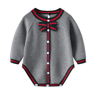 China Breathable Eco-Friendly Baby's Breathable Knitted Sweater Pure Cotton Wadding Baby Climbing Clothes For Spring Or Winter for sale