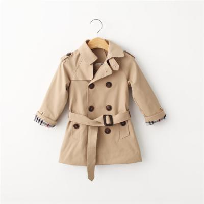 China 2021 new children's clothing girls anti-shrink spring European and American style baby solid color size coat for sale