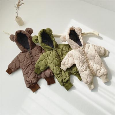 China Cute Baby Toddler Baby Romper Cotton Winter Coat Casual Long Sleeve Zipper Snowsuit for sale