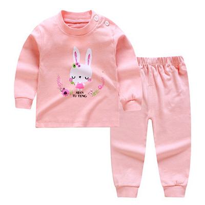 China Antibacterial Baby Clothes Long Sleeve Hoodie Tops Sweatsuit Pants Set 0-24 Months for sale