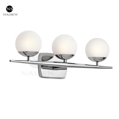 China 120V Bathroom Wall Lamp Hotel Bathroom Vanity Mounted Bedside Wall Lamp 3 Light for sale