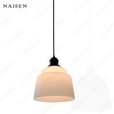 China Modern Fancy Black White Glass Pendant Lights Blown Glass Iron Restaurant Dining Room Hotel Living Room Bedroom Pendant Lights for sale