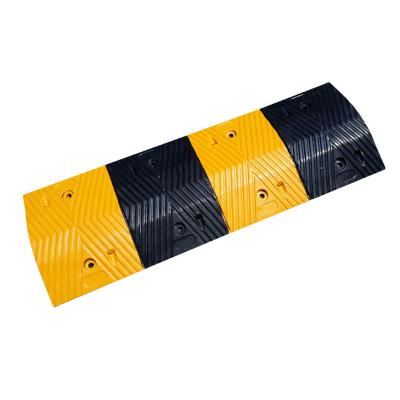 China Cheap Price High Quality Durable Yellow Black Rubber Road Speed ​​Bump 1000*350*50MM for sale