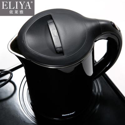 China New Design 360 Degree Rotation Hotel Low Guest Room Plastic Electric Serving Kettle With Welcome Tray Set With Filter for sale