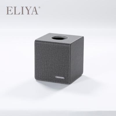 China Modern ELIYA Supplies Hospitality Tray Luxury Hotel Leather Tissue Box For Sale en venta