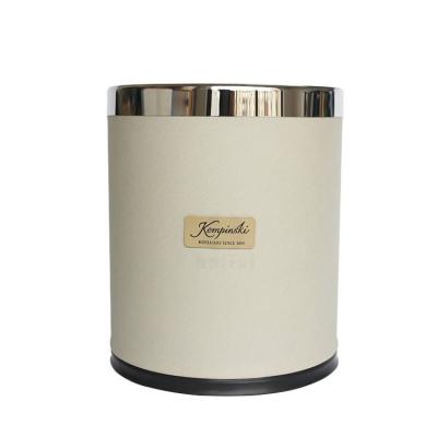 Chine Indoor Metal Material Iron Bucket Hotel Bathroom Trash Stored Waste Rubbish Bin à vendre