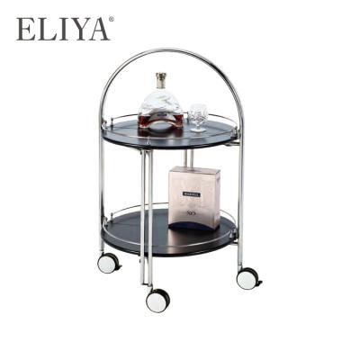 China Durable Hotel Bar Buffet Restaurant Liquor Serving Trolley en venta