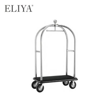 Cina High Quality Durable Gold SS304 Stainless Steel Airport Hotel Trolley Luggage Trolley in vendita