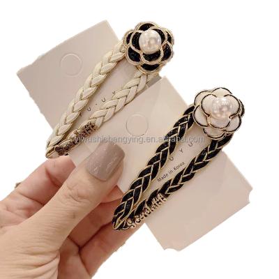 China Small Pimp Temperament BB Female Handmade Half Ball Camellia Fashion RTS Hair Accessories Mountain Clip Top Edge for sale