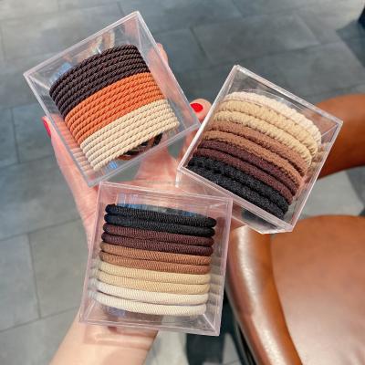 China Fashion Girls INS Towel Ring Edge Wide Hair Rope Set Elastic Hair Bands Scrunchies Wholesale Silk Hair Ties for sale