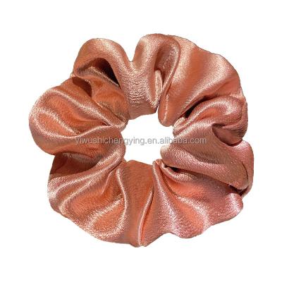 China Fashion RTS Hot Selling Retro Hair Accessories Solid Color Hair Rope Glitter Satin French Hair Ties Scrunchies for sale