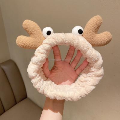 China New Fashion Crab Plush Hair Band Elastic Hair Bands Cute Hair Accessories For Washing Face for sale