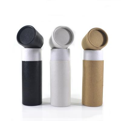 China Biodegradable Cosmetic Packaging10ml 15ml 20ml 30ml 50ml 100ml Recycled Kraft Paper Cardboard Black Brown White Paper Tube for sale