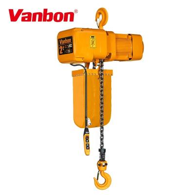 China Vanbon 2 Ton Electric Motor Hoist With Hook For Construction Lifting With Competitive Price for sale