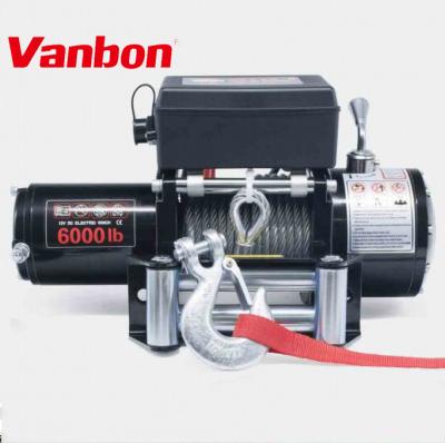 China Vanbon Winch Hoist Equipment Small 6000lbs Electric Car Winch With Wireless Remote Control for sale