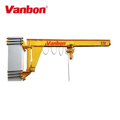 China Vanbon High Quality 1 Ton 2 Ton Wall Bracket Jib Crane With Jib Crane Design Calculation for sale