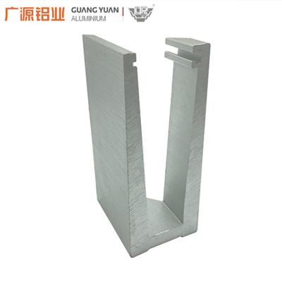 China Glass Wall T6 Anodized 6061 Flange Aluminum Profile High Quality Aluminum Profile For Glass Balustrade Aluminum Glass Profile for sale