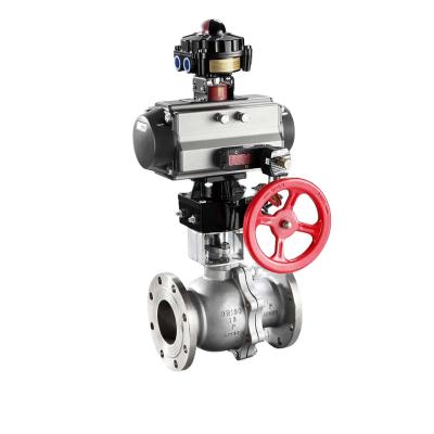 China Double Ball Valve Durable JAT Temporary Flange Casting Pneumatic Double Ball Valve for sale