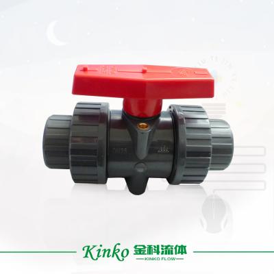 China DN50 Material Manual Union Ball Valve / Mining PVC UPVC PVDF Double Flange for sale