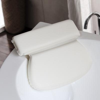 China Water Proof Cushion Rest SPA PU Round Pillows Headrest Luxury Bath Tub Ergonomic Comfortable Non-slip Pillow for sale