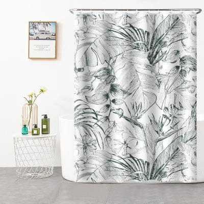 China Durable Custom Fabric Waterproof Polyester Shower Curtain Modern Bathroom Eco - Friendly Shower Curtain for sale