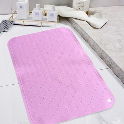 China Sustainable Floor Shower Bath Tub Massage Mat Silicone Shower Mat Anti-Slip Tub With Suction Cups for sale