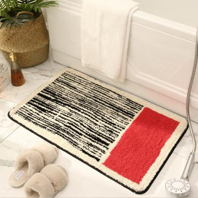 China Minimalist Luxury Comfort Floor Covers Non Slip Bath Mats Microfiber Bathtub Shower Absorbent Soft Mat for sale