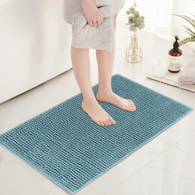 China Durable Bathlux Microfiber Polyester Soft Waterproof Bath Covers Anti Slip Foot Chenille Bath Mat Rugs for sale