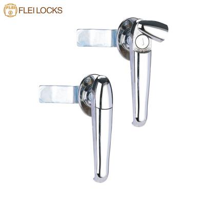 China Construction Machinery Cabinet Door Handle Lock Bright Chrome Plated for sale