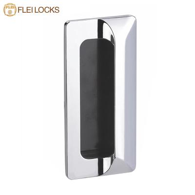 China Chrome Plating Embedded Door Handle , Pocket Door Handles Long Service Life for sale