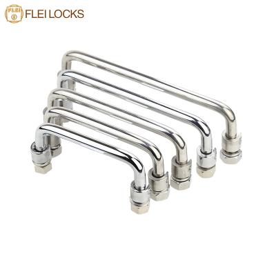 China Chrome Plated Stainless Steel Handles , Folding Pull Handle For Electric Cabinet for sale