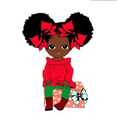 China Wholesale New Design 3D Fahion African Girl Pathces For Clothing Print-on Girl T-shirt Hooides Thermal Sticker for sale