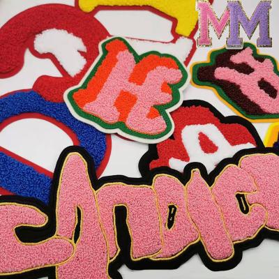 China Costomized Viable Cheap Colored Letter Patches Apply Chenille Patches In Patches for sale