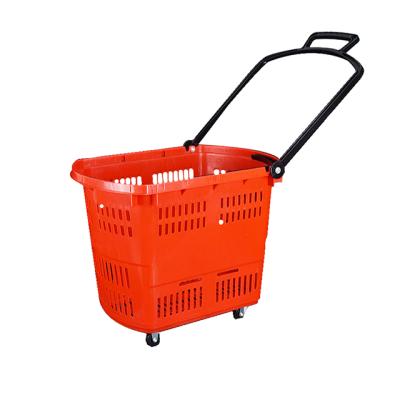 China Plastic Material Supermarket Basket Environmental Friendly Shopping Basket Supermarket Plastic Shopping Basket for sale