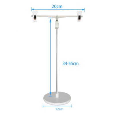 China Advertising Indoor Business Menu POP Display Stand Sign Holder Poster Frame T Shape Adjustable Height Clip Style Aluminum Metal Advertising for sale