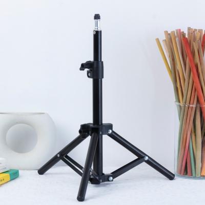 China PORTABLE Black Make Up Tripod Live Streaming Dimmable Selfie Ring Light Stand Mini Tripod for sale