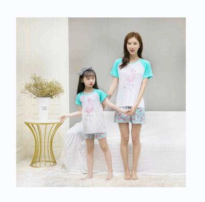 China Factory Direct Wholesale Summer Women's Breathable Parent-child Use Soft Shortdoll Pajamas Homewear Pajamas for sale