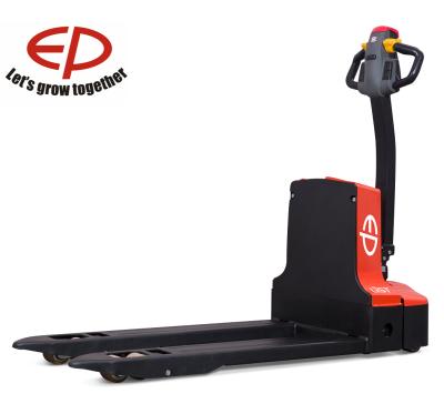 China Hotels PE Ultimate New Small Size Electric 1.5T Li-ion Plug In Battery Pallet Truck With Balance Wheel EPL151 for sale