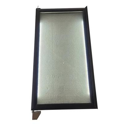 China Commercial Black Single-Temperature Supermarket Vertical Upright Freezer Cooler Glass Door for sale