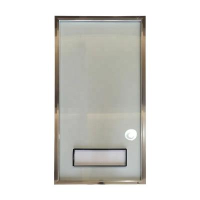 China Single-temperature anti-collision and explosion-proof shiny silver refrigerator vending machine self-service glass door for sale