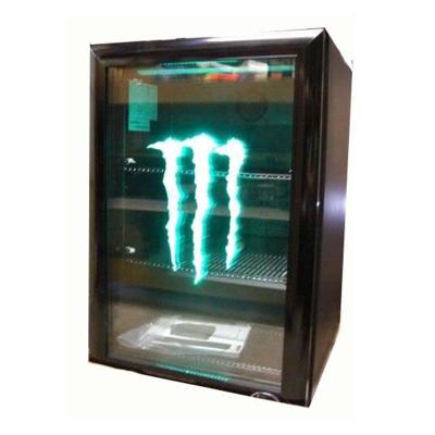 China Double-temperature factory direct sale commercial LED light Logo Refrigerator Custom Glass Door for sale